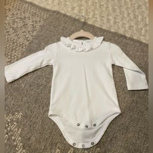 White Girls Blouse and Onsie 6 Month